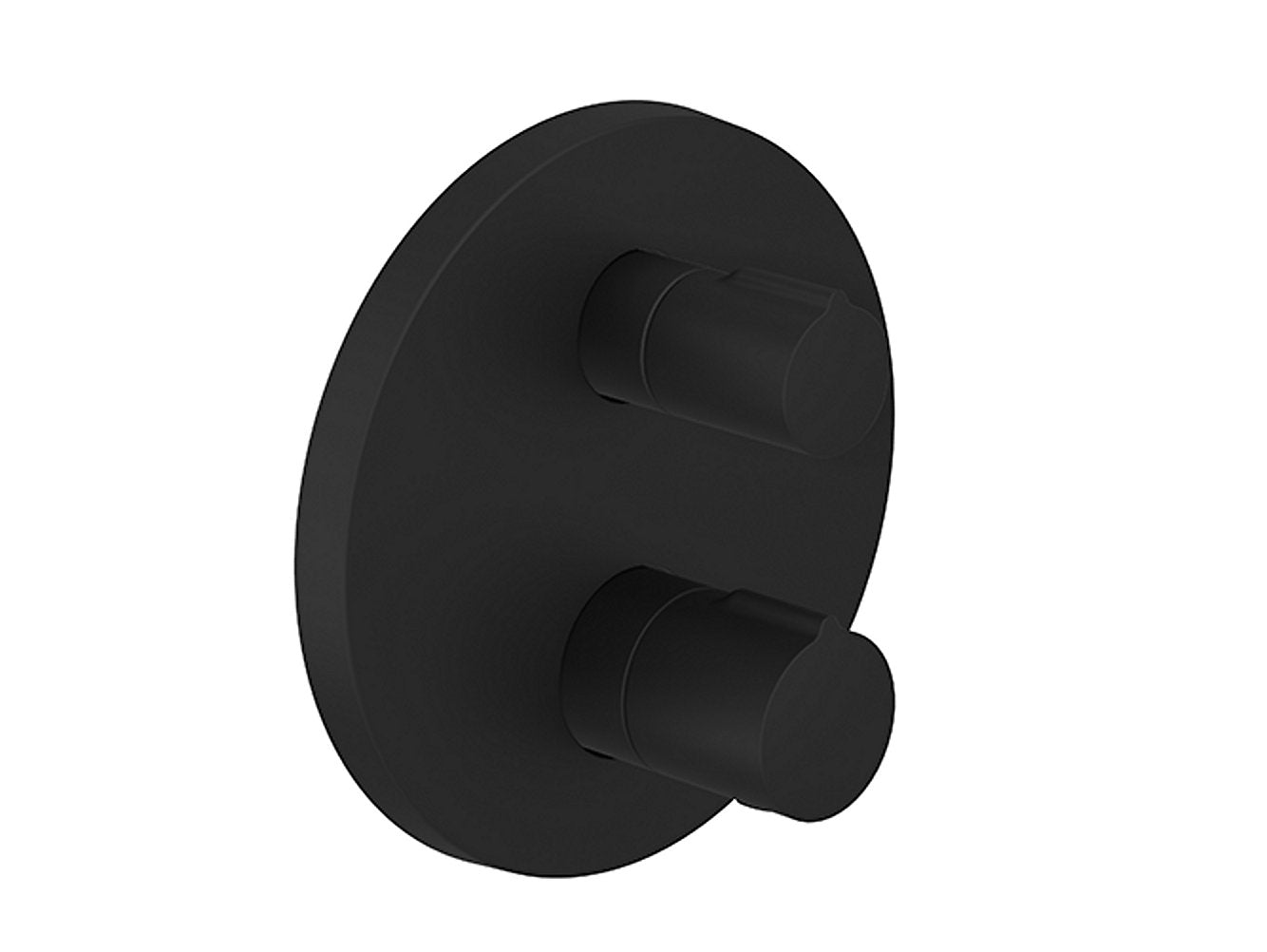 kohler K-20741IN-9FP-BL Organic thermostatic recessed bath and shower round trim  in matte black