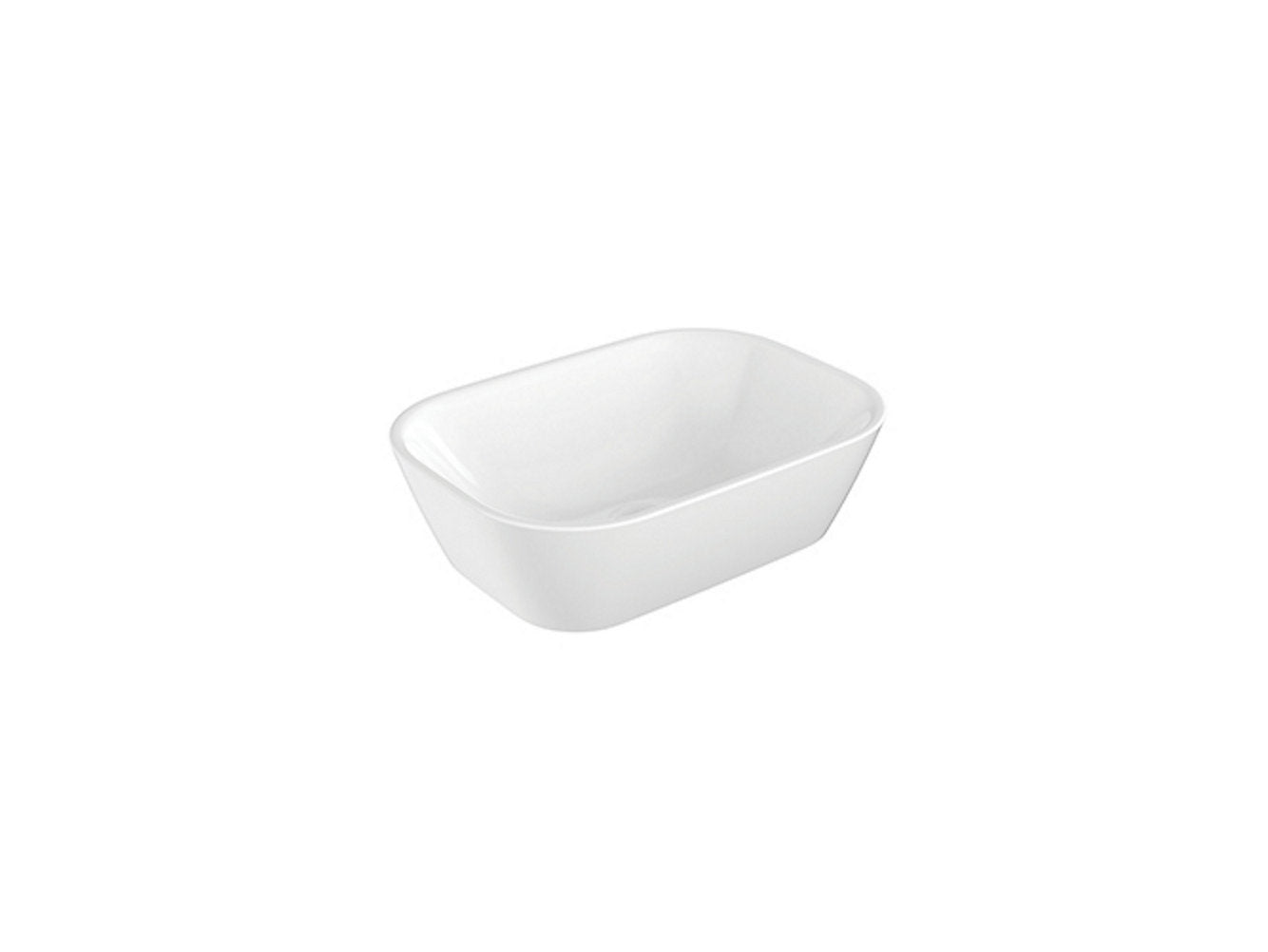 kohler K-31459IN-0 485mm square vessel basin without faucet hole in white