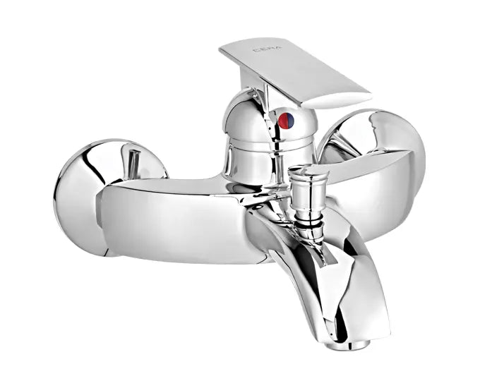 Cera F1003414 Titanium Single Lever Wall Mixer With Provision For Telephonic Hand Shower Silver Colour