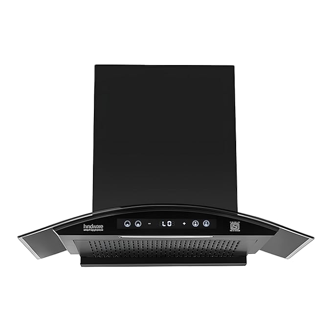 Hindware DIVINA BLDC 75 cm Chimney | Newly Launched | 1400 CMH | Auto Clean | Filterless | 9+1 Speed Motion Sensor Wall Mounted (Black)
