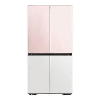 SAMSUNG Bespoke 936 Litres Frost Free French Door Smart Wifi Enabled Refrigerator Appliance with Water Dispenser (RF90A92W3AP/TL, Glam Pink/Glam White)