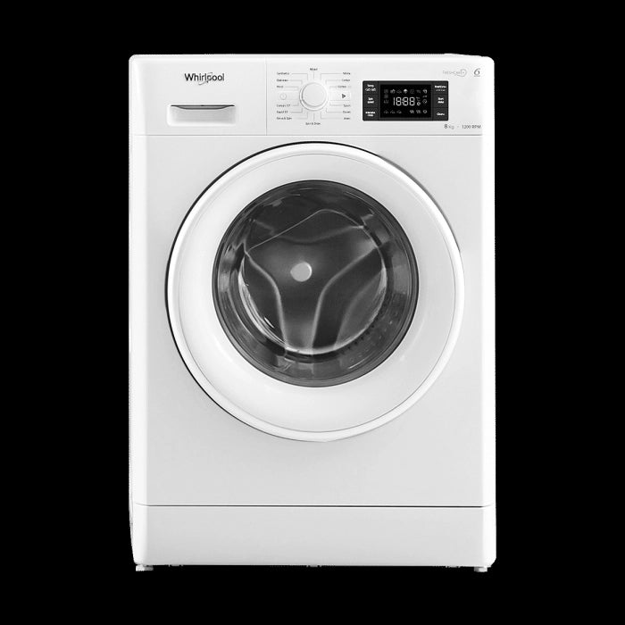 Whirlpool Fresh Care 8 kg Fully Automatic Front Load Washing Machine (SteamCare Technology, 1200 RPM, White, 10 Years Warranty)