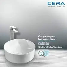 Cera cera Canisa Table Top Wash Basin s2020143 White 405 Dia