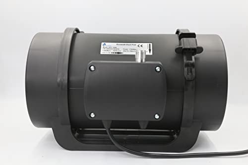 Astberg AEC200 Quiet Inline Duct Fan with 0-100% Variable Speed controller(20-1292 CMH) EC Motor Silent Mix Flow/Inline Duct Fan/Inline Exhaust/Circular Inline Fan/Fresh Air ventilation syste