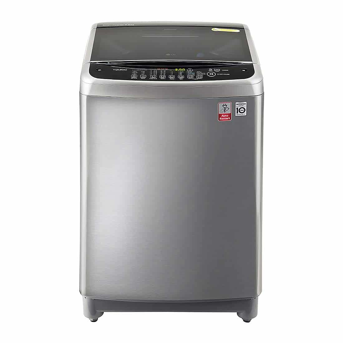 LG 8.0 Kg Inverter Fully-Automatic Top Loading Washing Machine (T9077NEDL5, Free Silver)