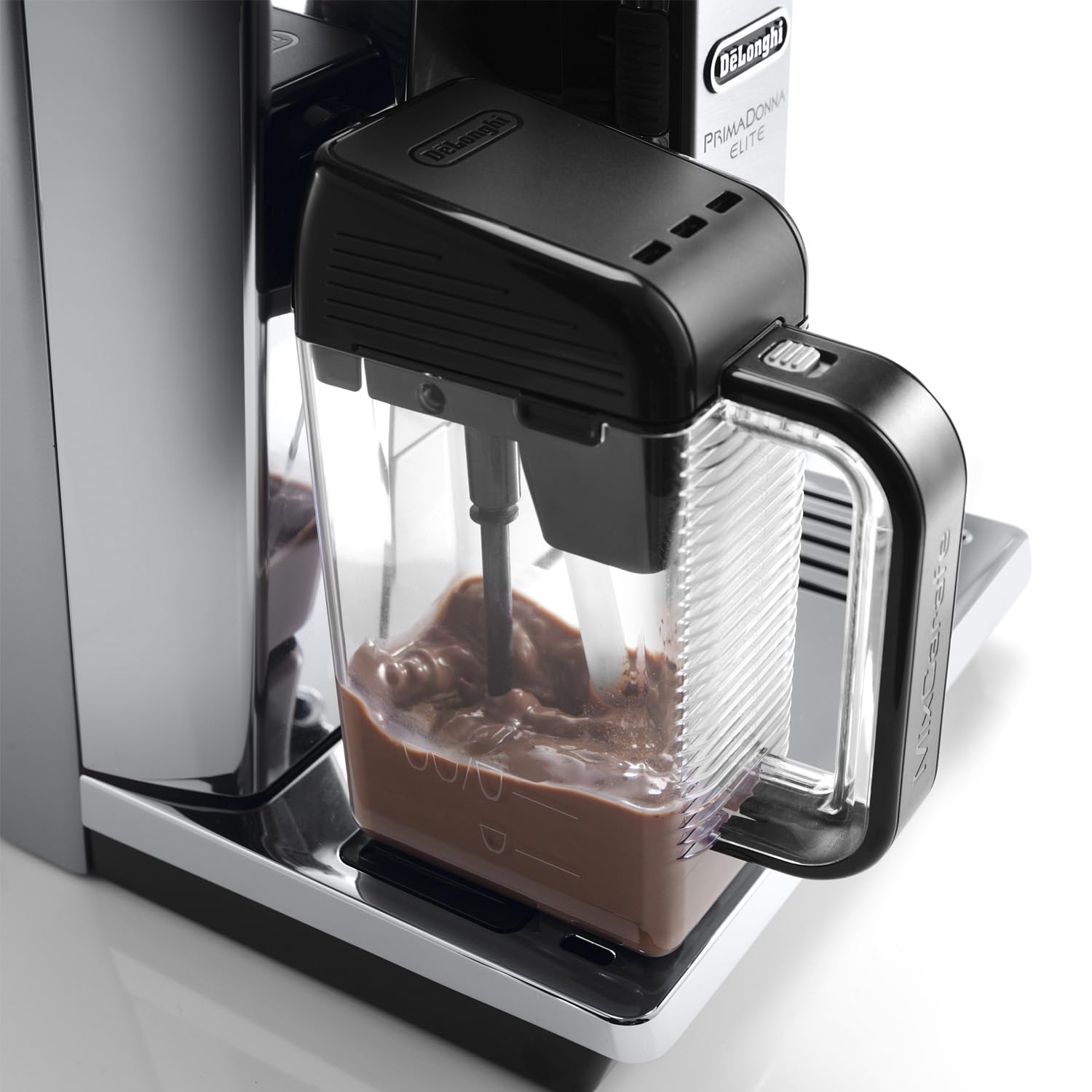 DeLonghi ECAM650.85 PrimaDonna Elite - Bean to Cup Coffee Machine|50+ One-Touch Beverage Options|Hot Chocolate|19 Bar Pressure|1450W|Stainless Steel
