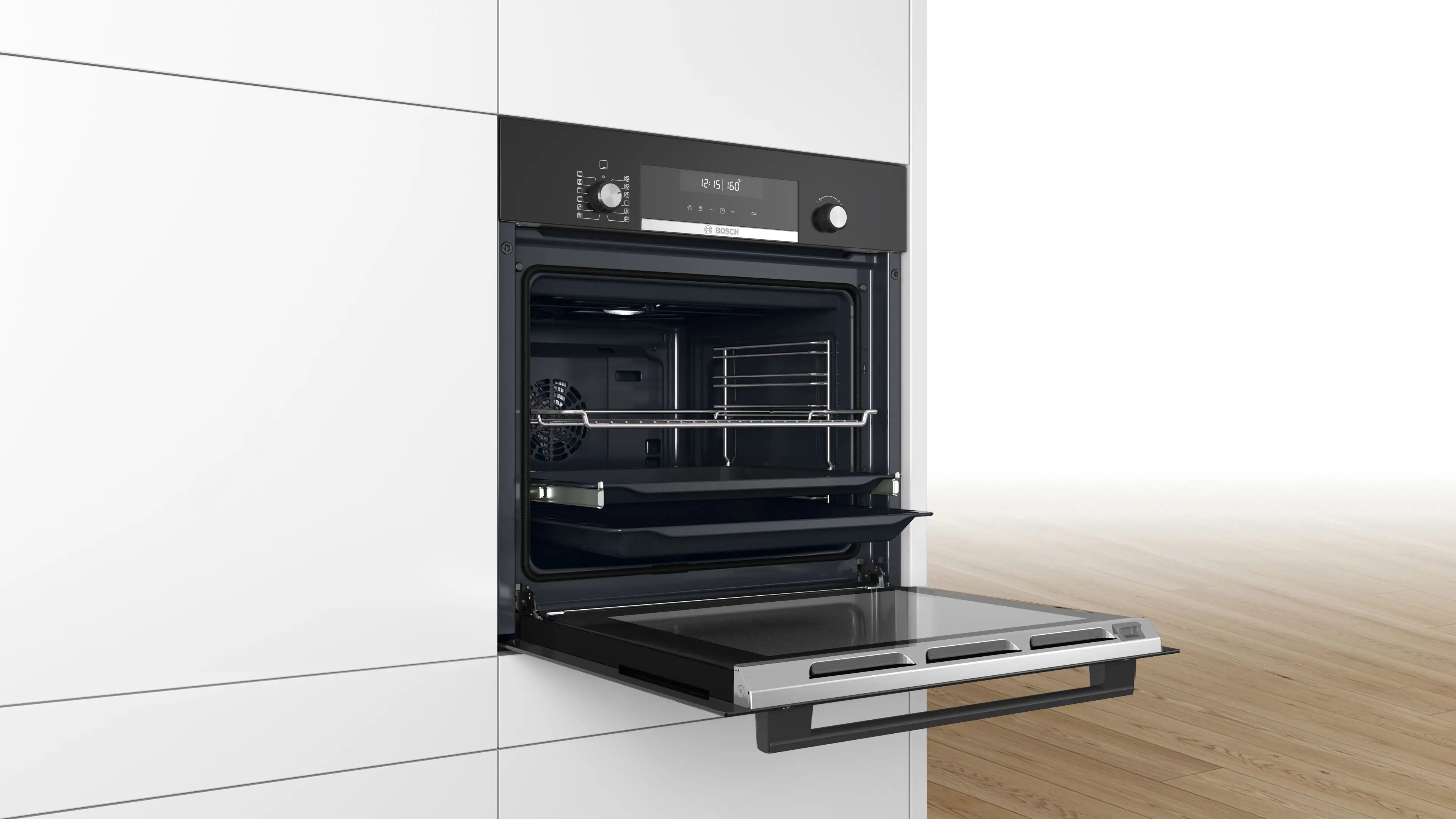 Bosch HBJ577EB0I Series 6 Built-in Oven + BEL554MB0I Built-in Microwave Combo