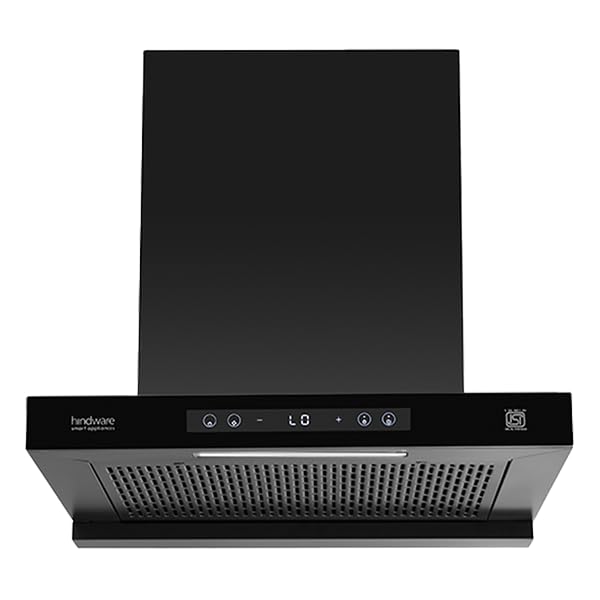 Hindware Smart Appliances DARCIA BLDC 60 | NEW LAUNCH | 1500 m³/hr | Filterless Auto-Clean Kitchen Chimney With 9- Speed Motion Sensor & Touch Control | 2025 Model 60cm (Black)
