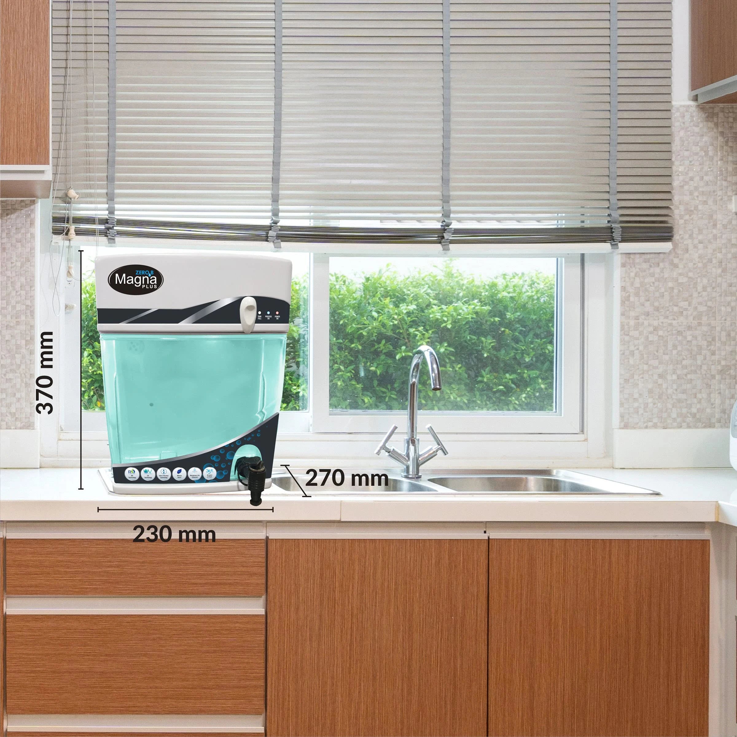 Zero B Magna Plus Ro+UV+UF+Minera Boost 6L Water Purifier, Wall Mount Model, 8 Stage Purification