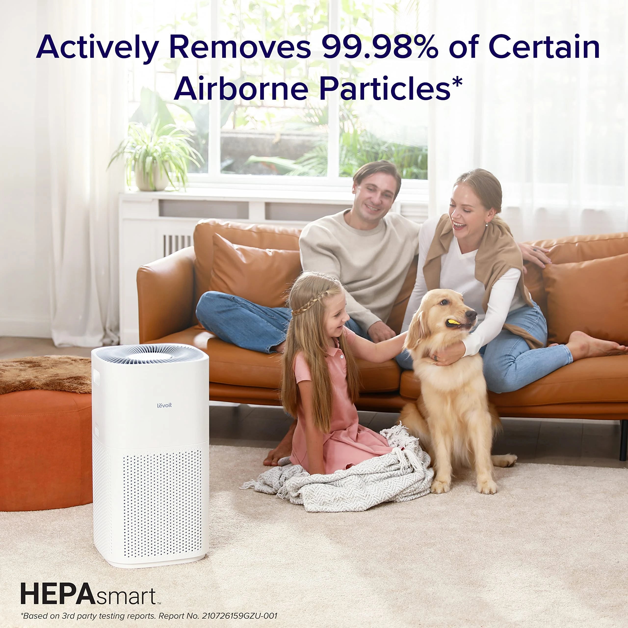 LEVOIT Large Room Air Purifier, WiFi & PM2.5 Monitor, H13 True HEPA Filter, 1588 Sq. Ft Coverage, Removes 99.97% of Allergens, Smoke, Dust, Auto Mode, Alexa Control