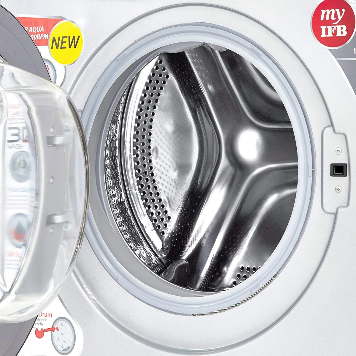 IFB 7 kg Fully-Automatic Front Loading Washing Machine (Elite Aqua SX, Silver)