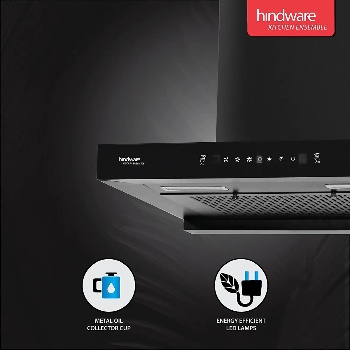 Hindware Regina 60 cm, 1200 m³/hr* Motion Sensors chimney