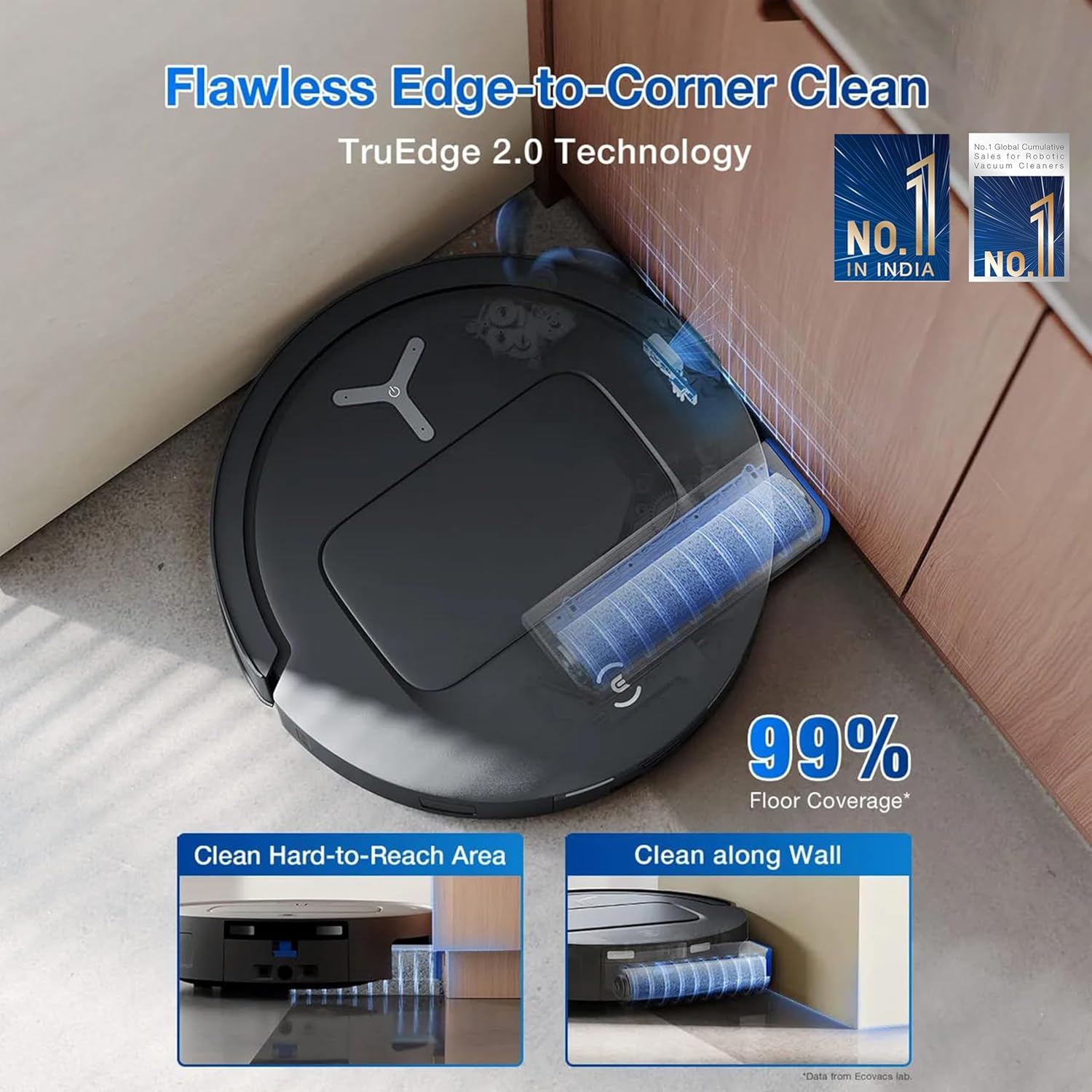 ECOVACS DEEBOT T80: 2-in-1 Robot Vacuum & Mop, 2025 New Launch, 18000 Pa, 6400 mAh