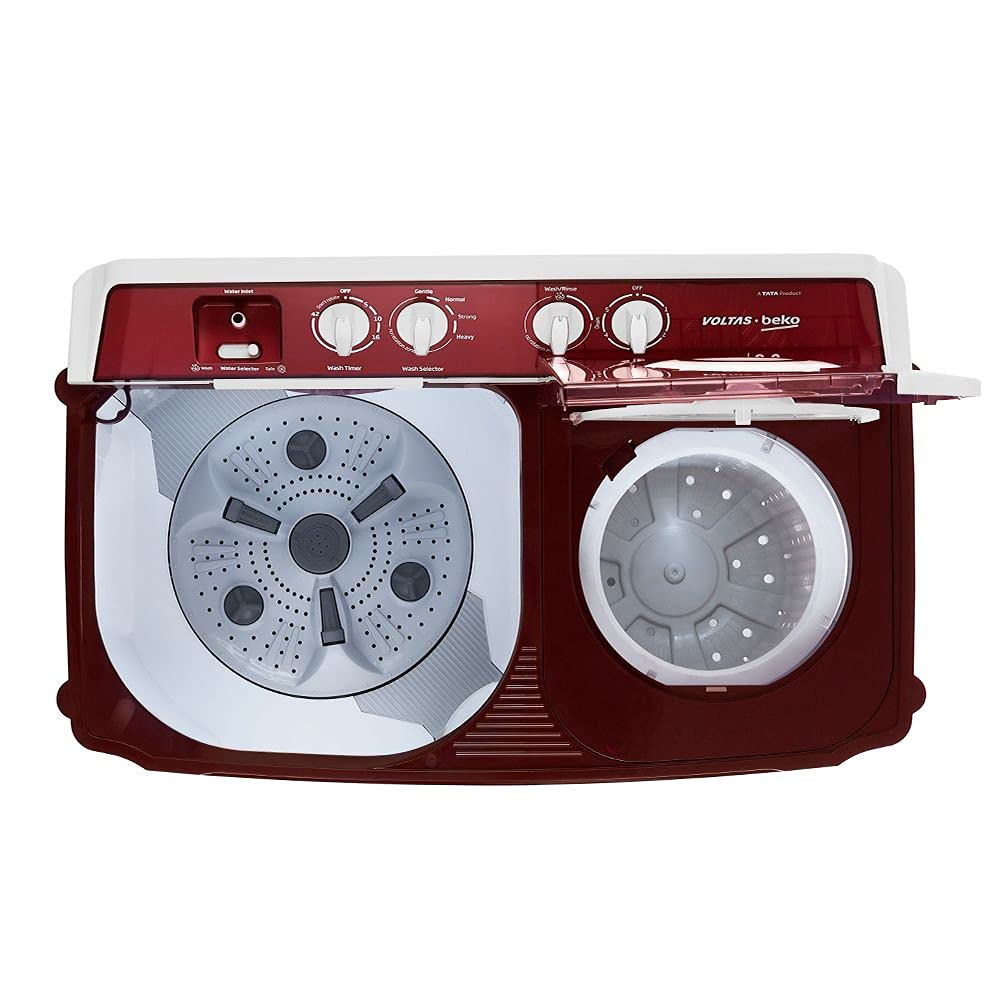 Voltas Beko 9 kg Semi Automatic Washing Machine (Burgundy) WTT90ABRT, Top Load