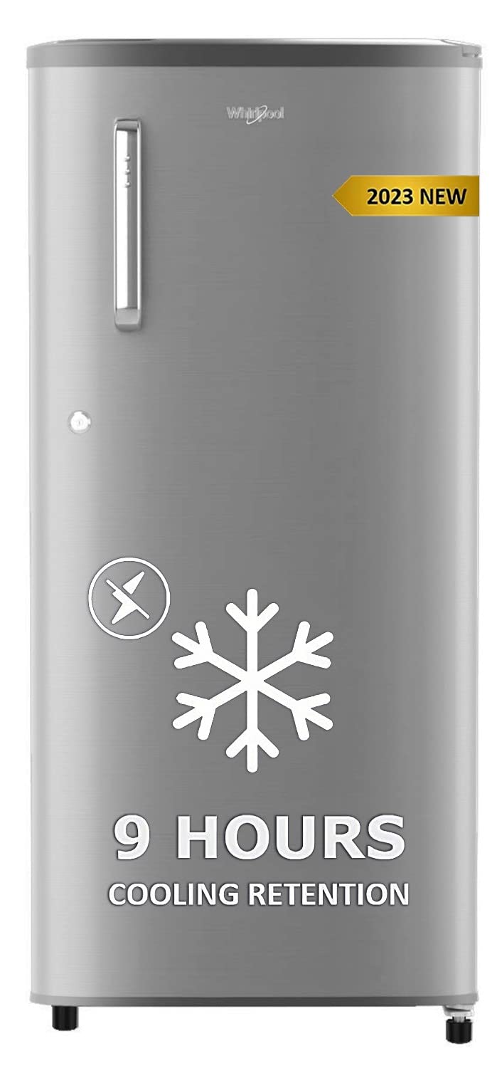 Whirlpool 184 L 3 Star Direct-Cool Single Door Refrigerator (205 WDE PRM 3S MAGNUM STEEL-Z, Magnum Steel, Grey, 2023 Model)