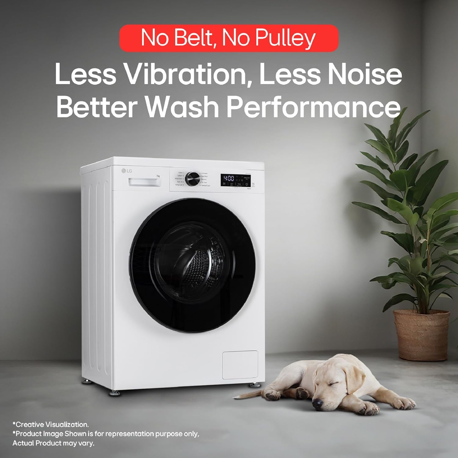 LG 7 Kg 5 Star Wi-Fi, Steam, Inverter Direct Drive Technology, 6 Motion DD, Fully-Automatic Front Load Washing Machine (FHB1207Z4W, Allergy Care, In-Built Heater, Touch Panel, Blue White)