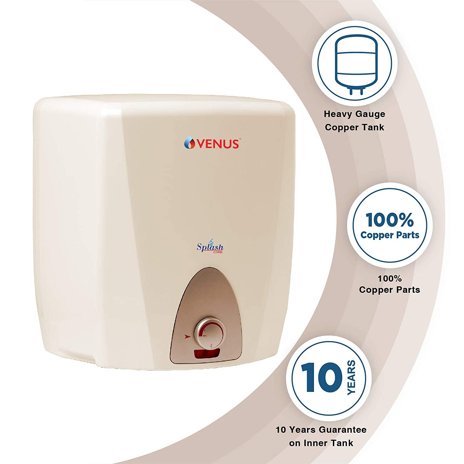 Venus  10CU 10L Water Heater Ivory 3 Star Rating