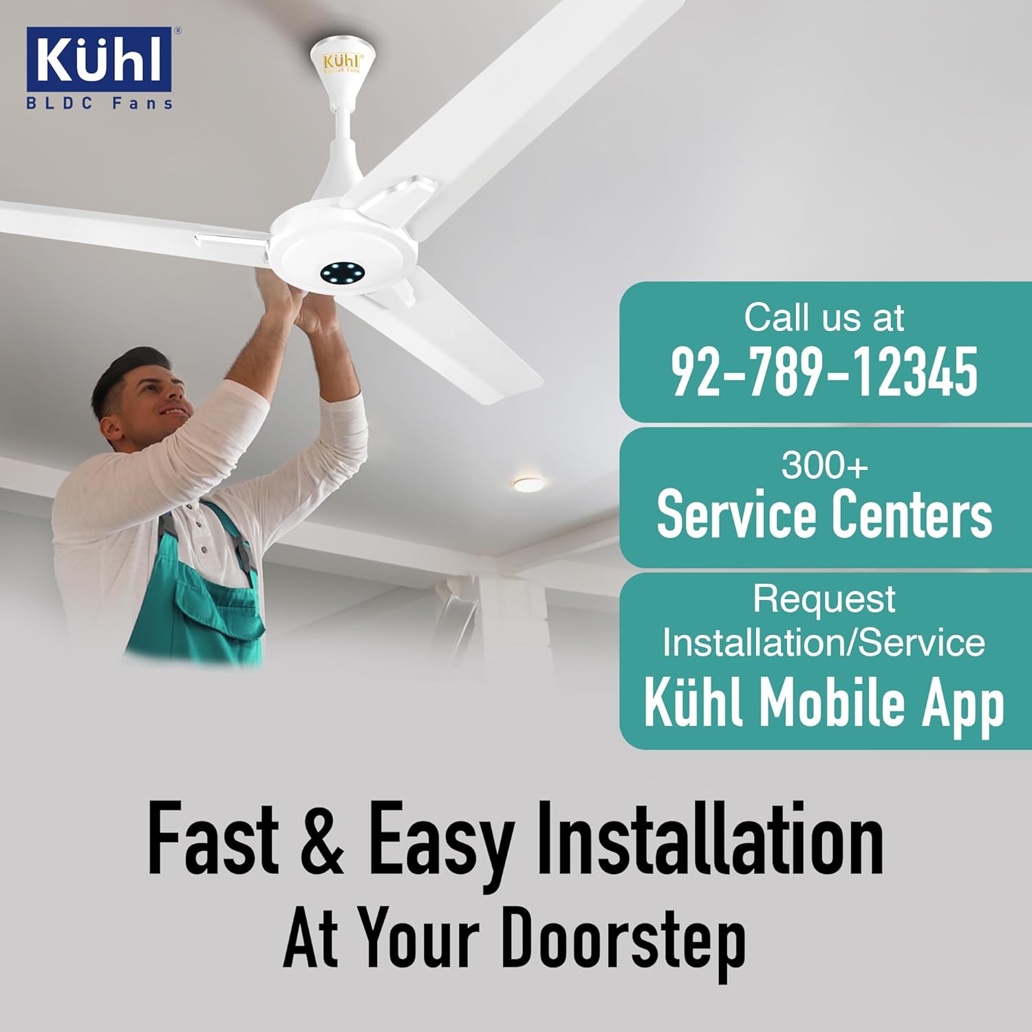 KUHL Prima A7 1200mm BLDC Ceiling Fan | Remote Control | 65% Power Savings | 29W | BEE 5 Star & ISI Certified