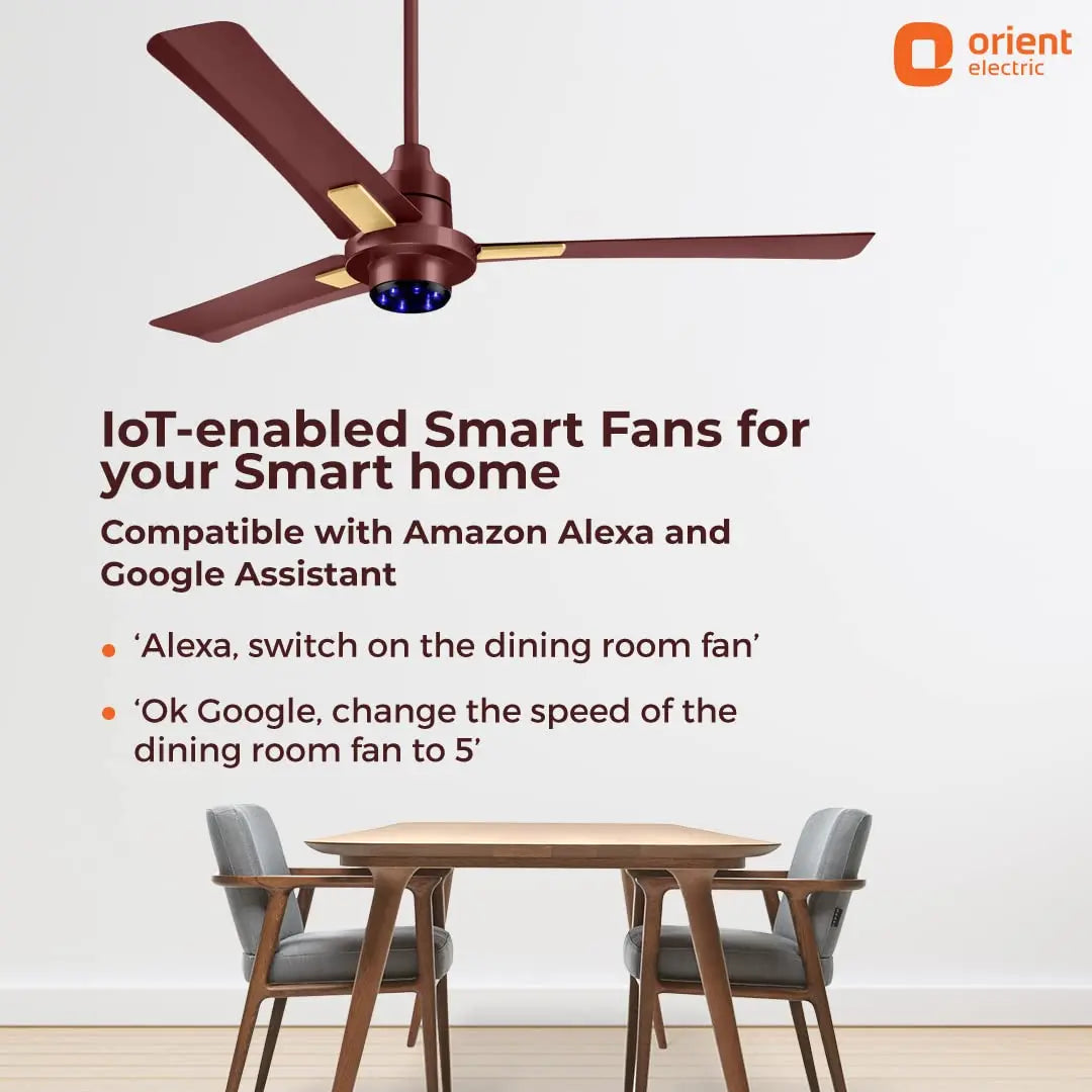 Orient Electric I-Tome Smart BLDC fan 1200mm Brown