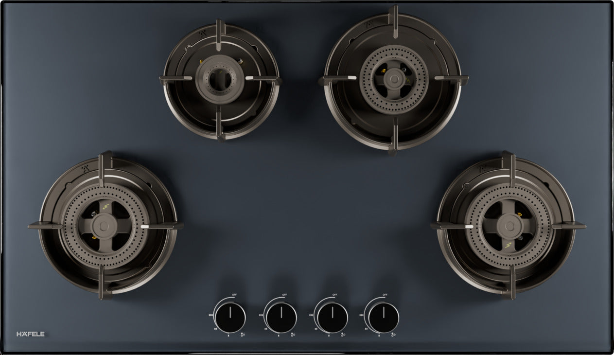 Hafele KALLISTO 490 90cm 4 Burner Built-in Gas Hob | Full Brass Burners