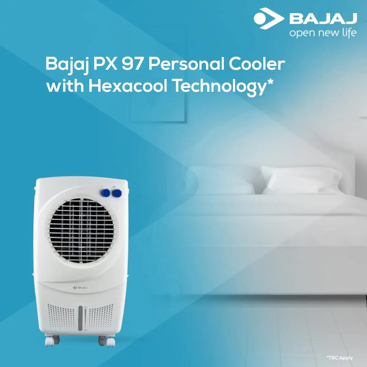 Bajaj PX 97 TORQUE 36L Personal Air Cooler White