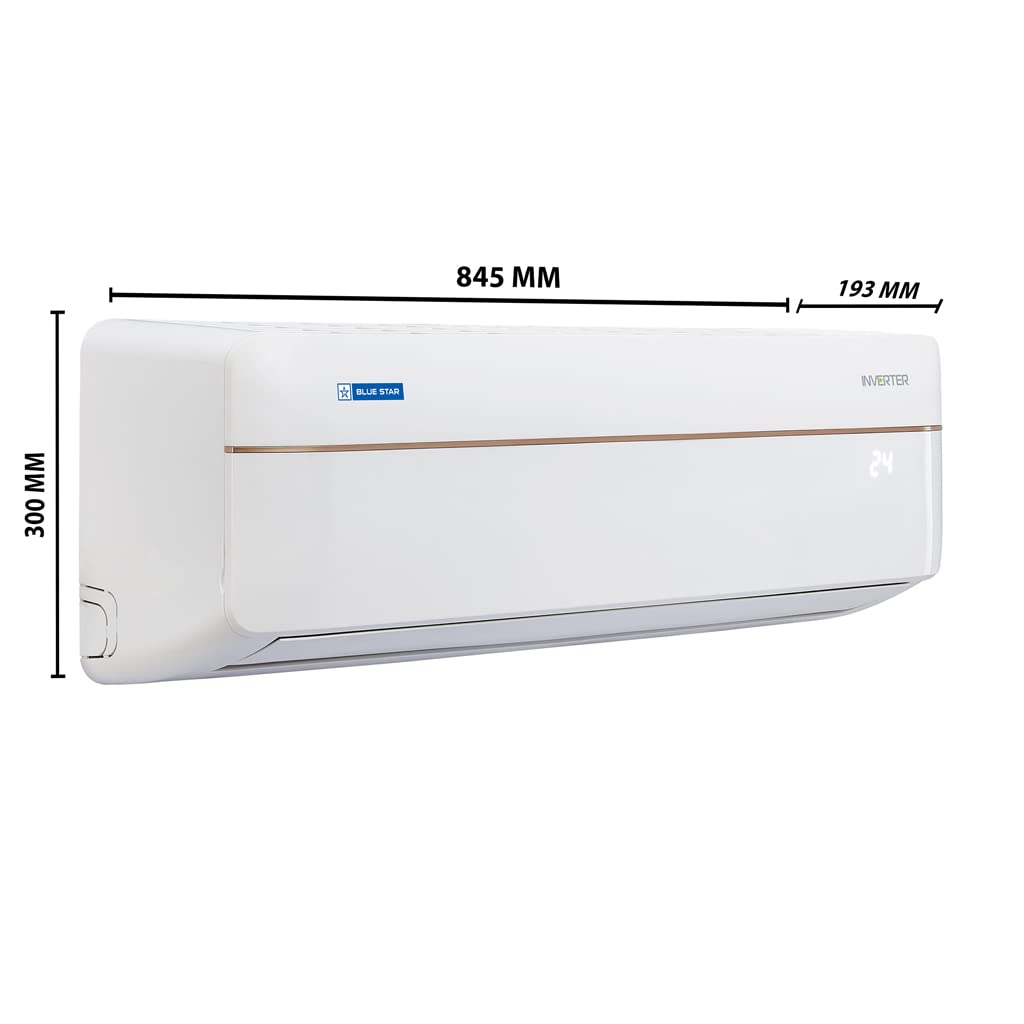 Blue Star 1.5 Ton 3 Star Inverter Split Ac (Copper, IA318VNU, 2022, Duo Finish (Matt-Gloss) White)