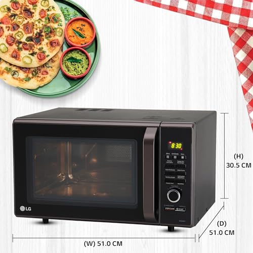 LG 28 L Convection Microwave Oven (MC2886BLT, Black, Stainless Steel Cavity)