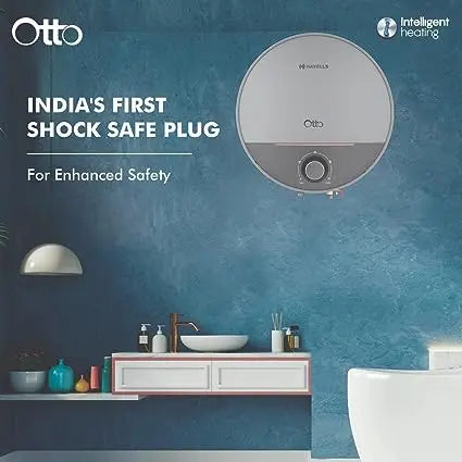 Havells Otto 5 Star 10 Litre Storage Water Heater (Silvery Grey) Wall Mounting
