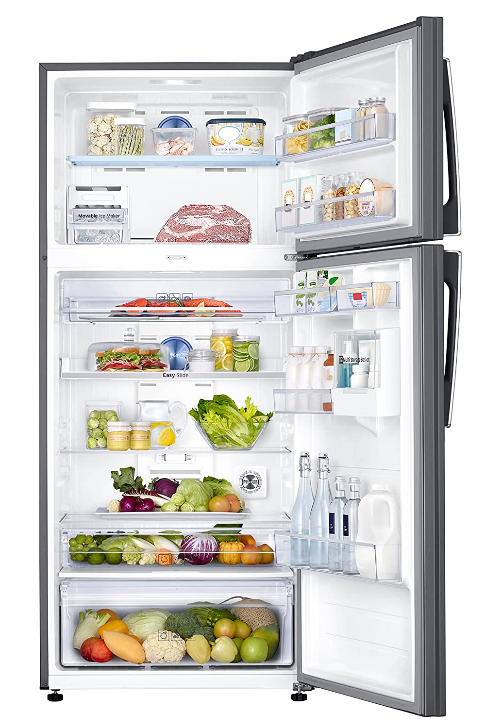 Samsung 551L 2 Star Frost-Free Double Door Digital Inverter Refrigerator (RT56B6378SL/TL, Steel, 2022 Model)