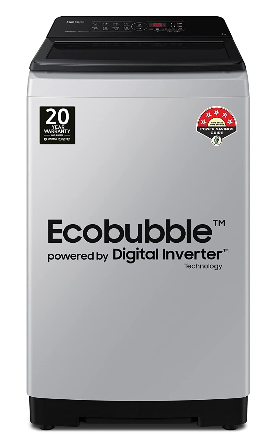 Samsung 8 Kg Inverter 5 Star Washing Machine WA80BG4441BG Light Gray