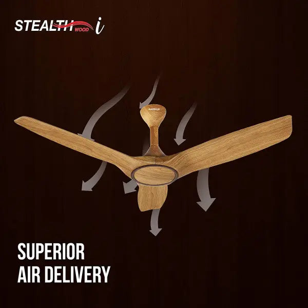 Havells Stealth Wood i 1200mm Ceiling Fan (Pinewood)