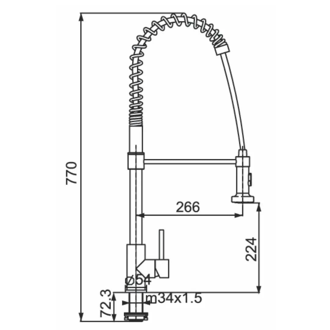 Franke Pull Out Sink Mixer CT 101S