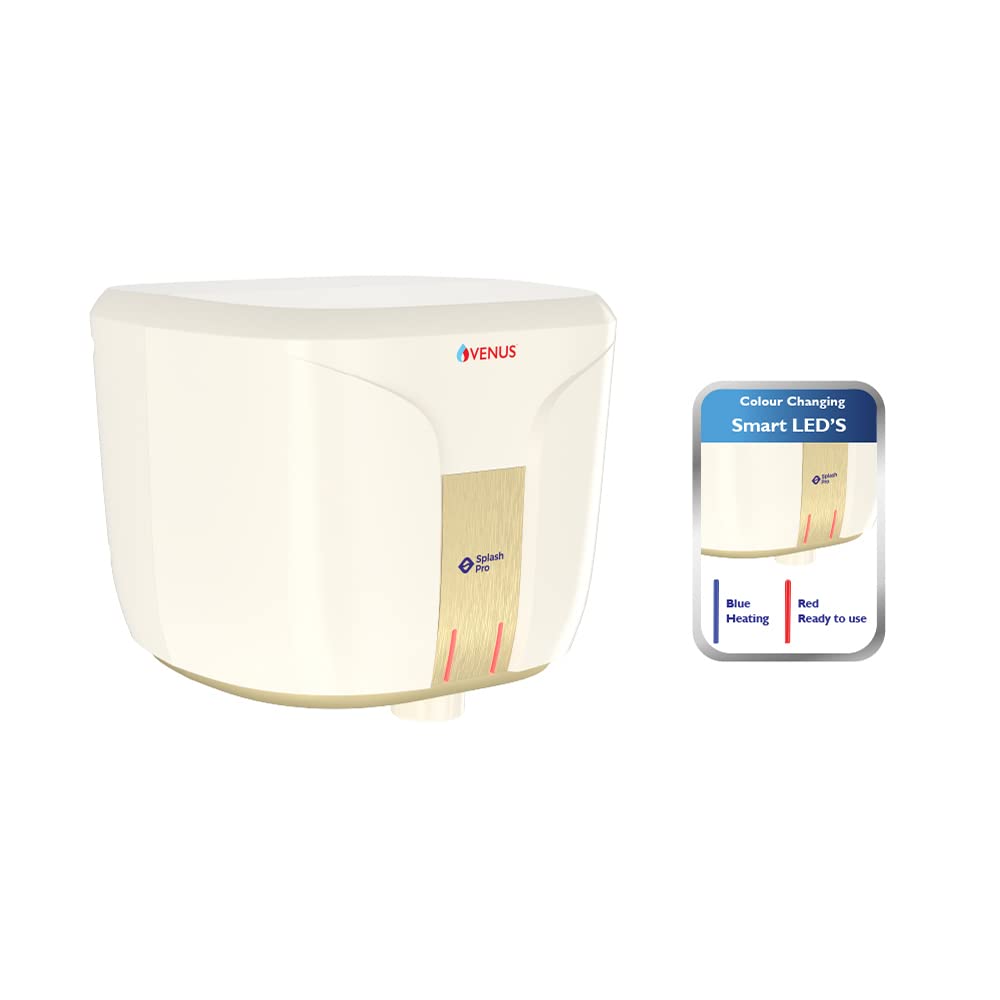 Venus Splash Pro Storage Water Heater (06 Litre, Ivory/Tuscan Gold)