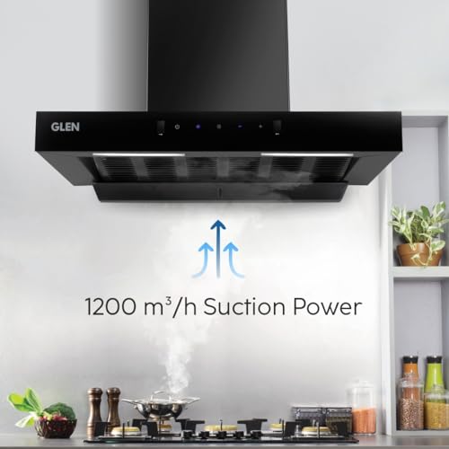 Glen Auto Clean Filterless Chimney with Motion Sensor, 76CM 1200 m3/h (CH6052BLMSAC)