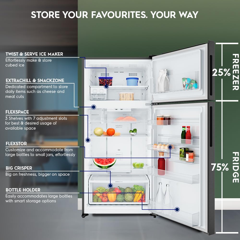 Electrolux 503L AI ETM5002C-B Fridge - Efficient Cooling for Your Kitchen: Double Door Design