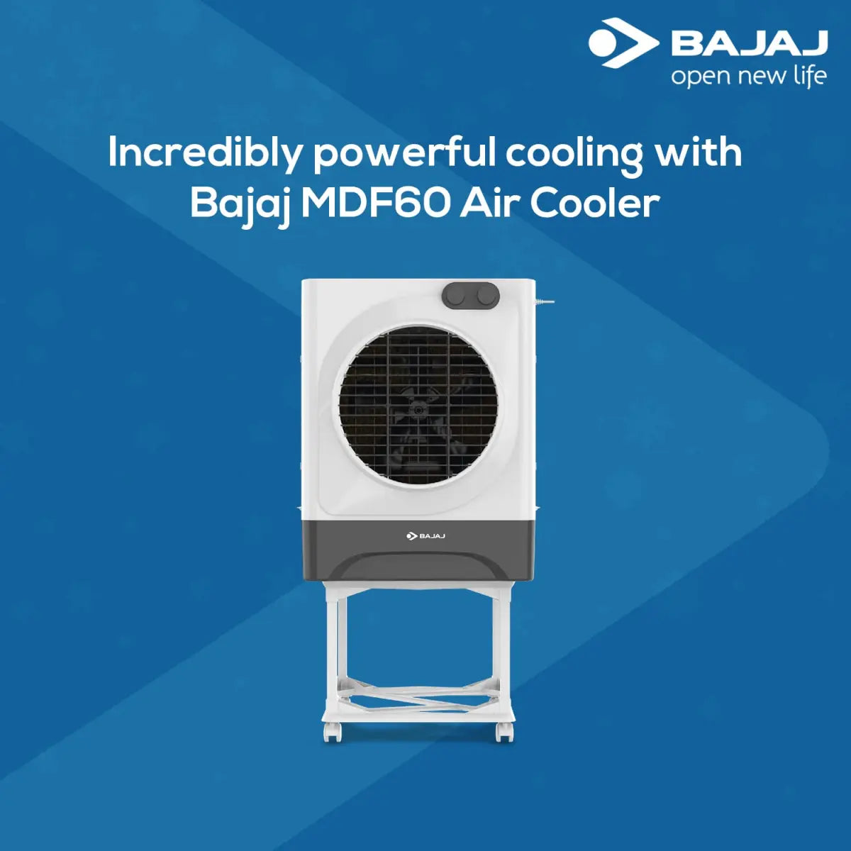 Bajaj MDF60 Dessert AIR Cooler,60L, with Turbo Fan Technology White