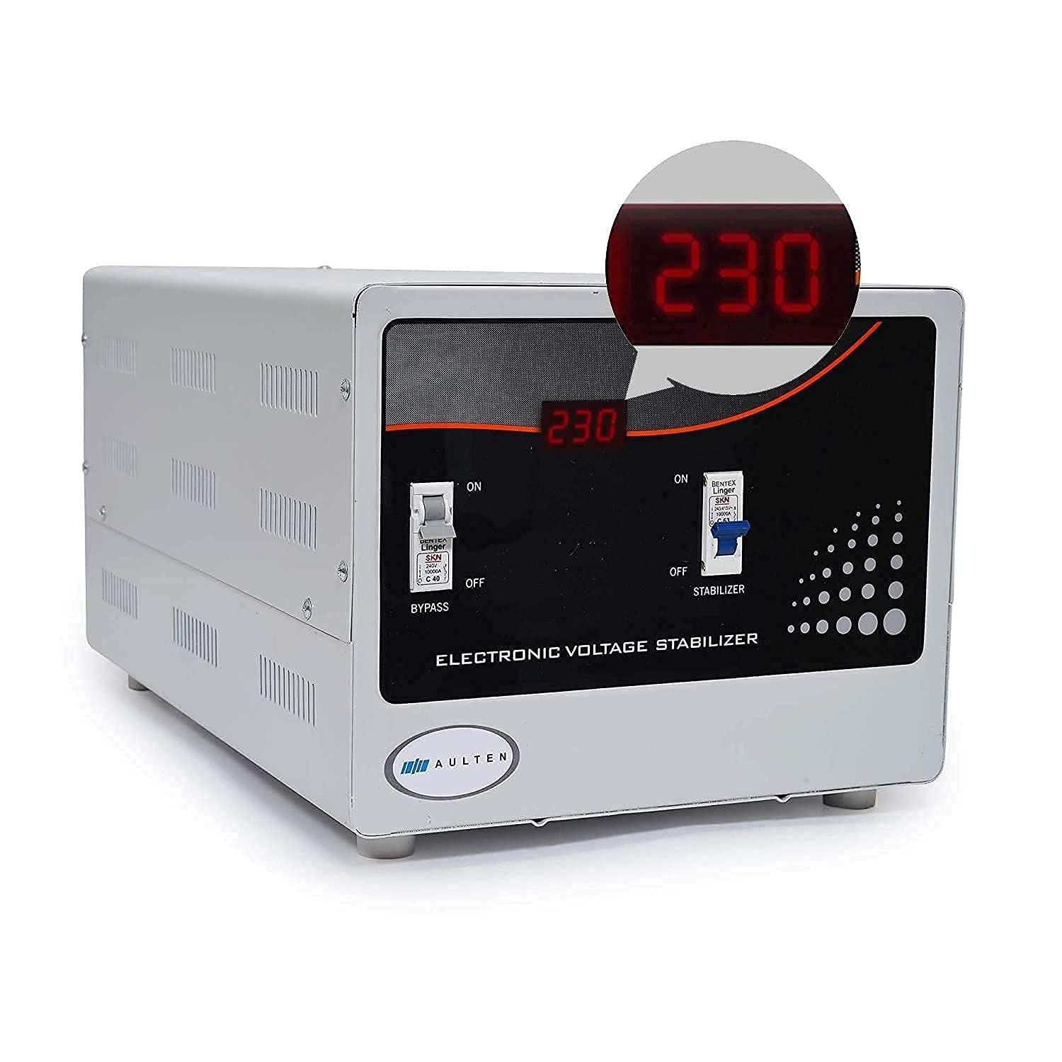 AULTEN Copper Mainline Voltage Stabilizer for Home 5 KVA Heavy Duty 4000W 50V-270V AD026 (White)