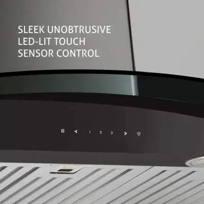 Glen Auto Clean Chimney GL 6066 Black 1200m3/hr 60cm