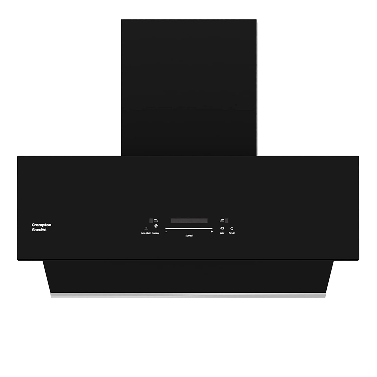 Crompton GrandArt Inverter Motor Inclined 90cm Chimney Filterles (Black), Free installation&Ducting kit,2040 m³/hr