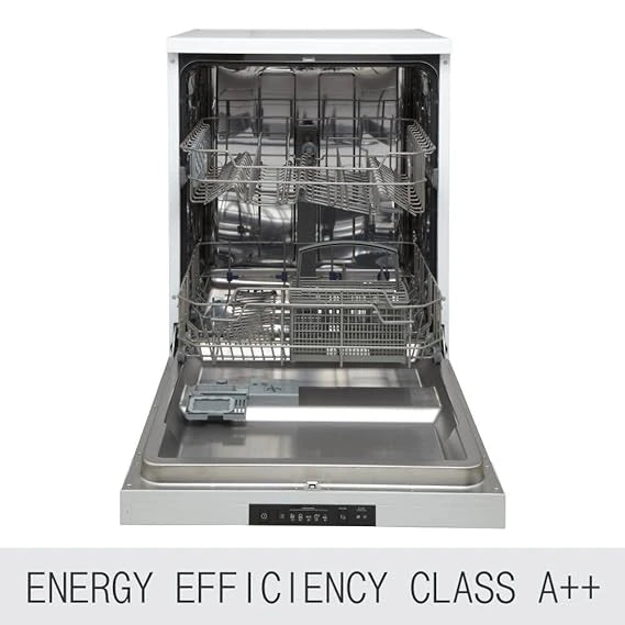 Elica 12 Place Settings Dishwasher With Soft Touch Control Panel (FREE STANDING DISH WASHER WQP12-7605V, Stainless Steel)