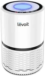 LEVOIT LV-H132 True Hepa Air Purifier for Smokers, Allergies, and Pet Owners - Optional Night Light, 2-Year Warranty, 1 Pack, White