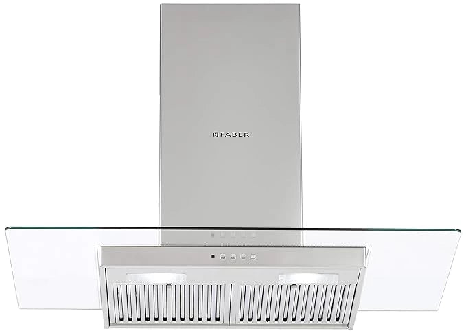 Faber 90cm 3W Chimney 1095m3/hr (Glassy 3D T2S2 LTW 90, 2 Baffle Filters, SS)