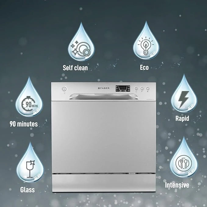 Faber Dishwasher 8 Place Setting FFSD 6PR 8S Ace Inox