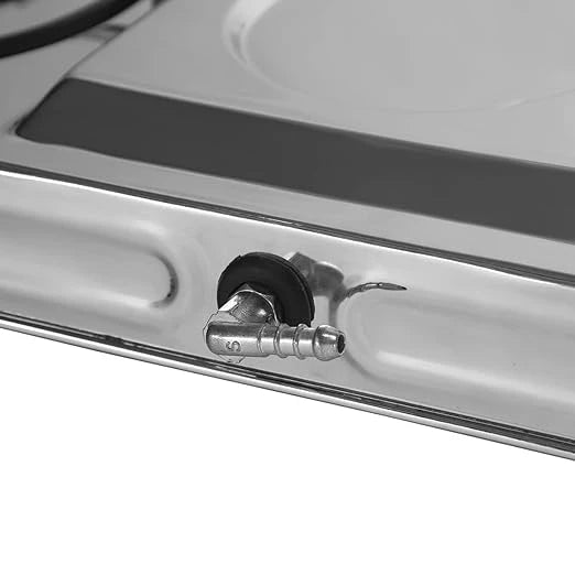 Faber ASTRA 4BB SS Gas Stove: 4-Burner Glass Cooktop with Stainless Steel Finish and Manual Ignition