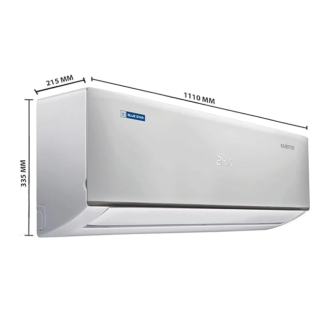 Blue Star 1.5 Ton 5 Star Inverter Split AC (Copper, Convertible 4-in-1 Cooling Mode, 2022 Model, IA718DCU, White)