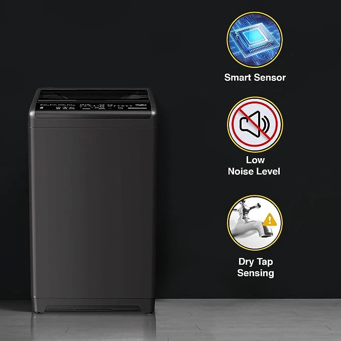 Whirlpool 7.5 Kg 5 Star Royal Fully-Automatic Top Load Washing Machine (WHITEMAGIC ROYAL 7.5 GENX, Grey, Hard Water Wash, ZPF Technology)