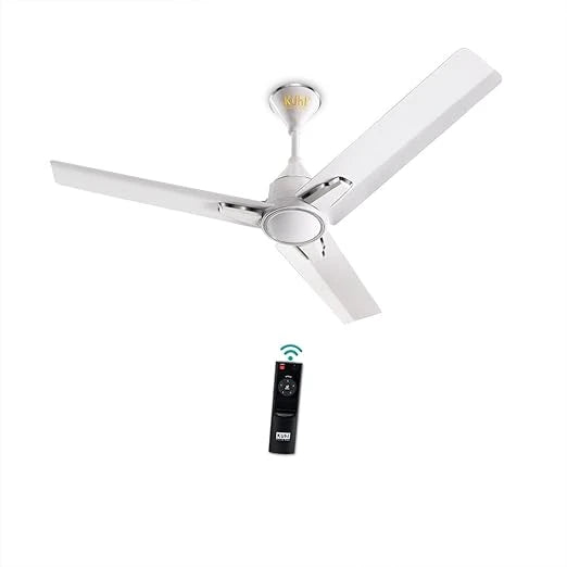 KUHL Arctis A1 900mm Decorative Power Saving BLDC Ceiling Fan with Remote | 24W | Saves upto 65% Electricity | 5 Star | High Air Flow | Stylish Design | White