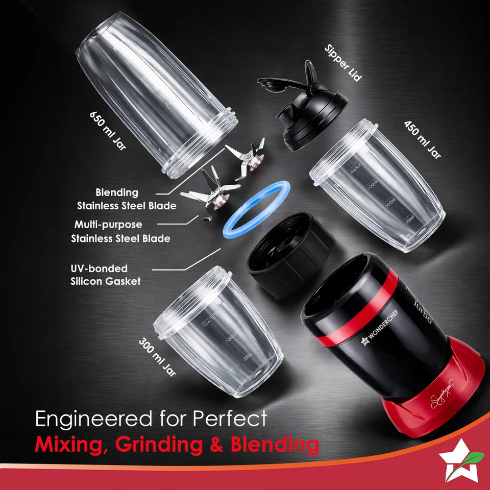 Wonderchef Nutri-Blend Turbo 63155246 750W Mixer Grinder
