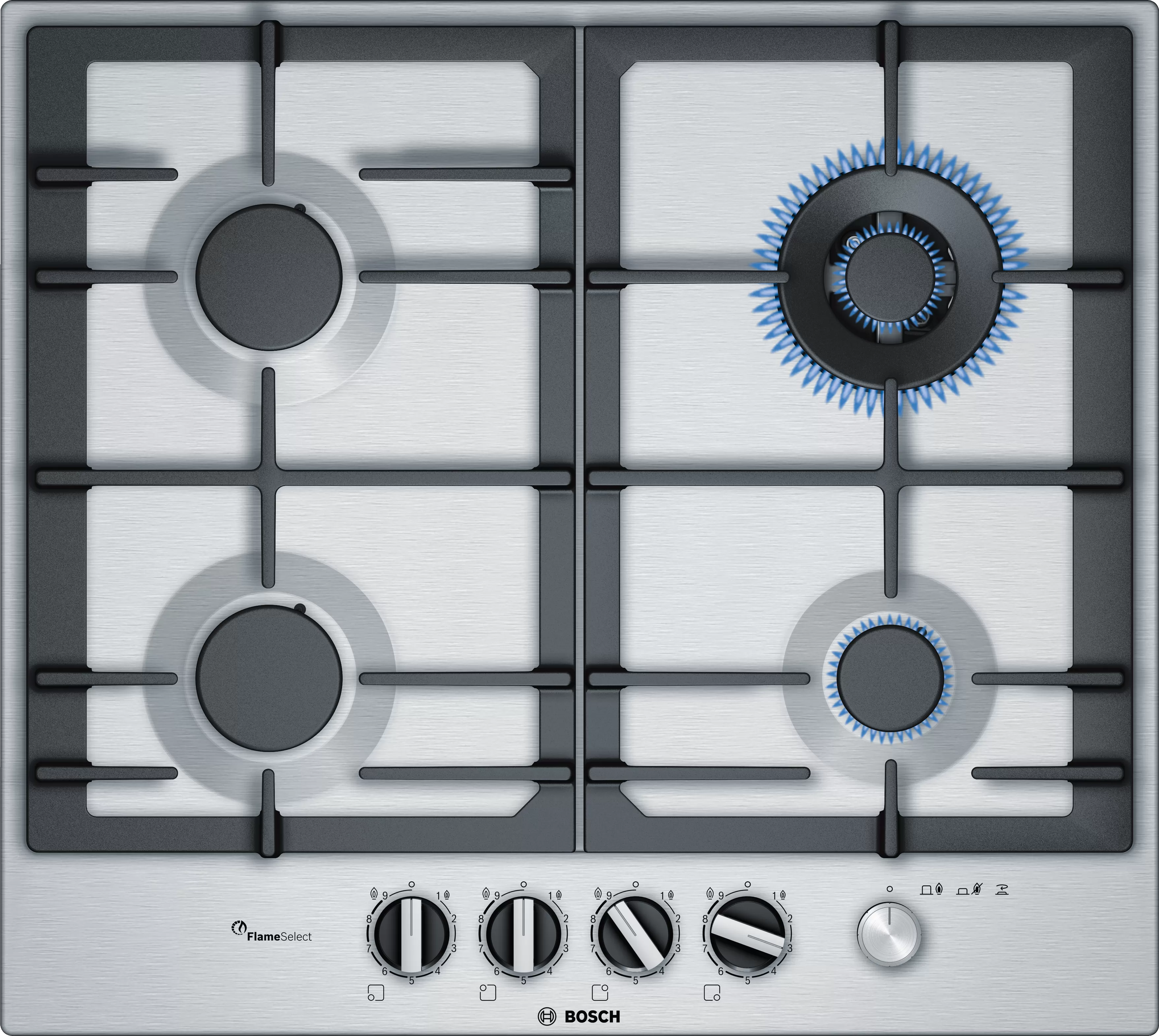 Bosch PCH6A5M90I Series 6 Gas hob 60 cm Stainless steel