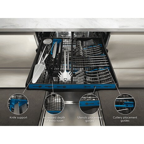 Electrolux EEM48300IX 60Cm Ultimate Care 700 Semi Integrated Dishwasher with 14  Place Settings